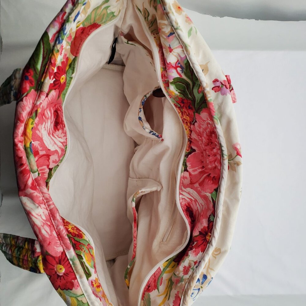 RARE Vintage Ralph Lauren “Melissa on White” Floral Cotton Tote! XL - Picture 10 of 16